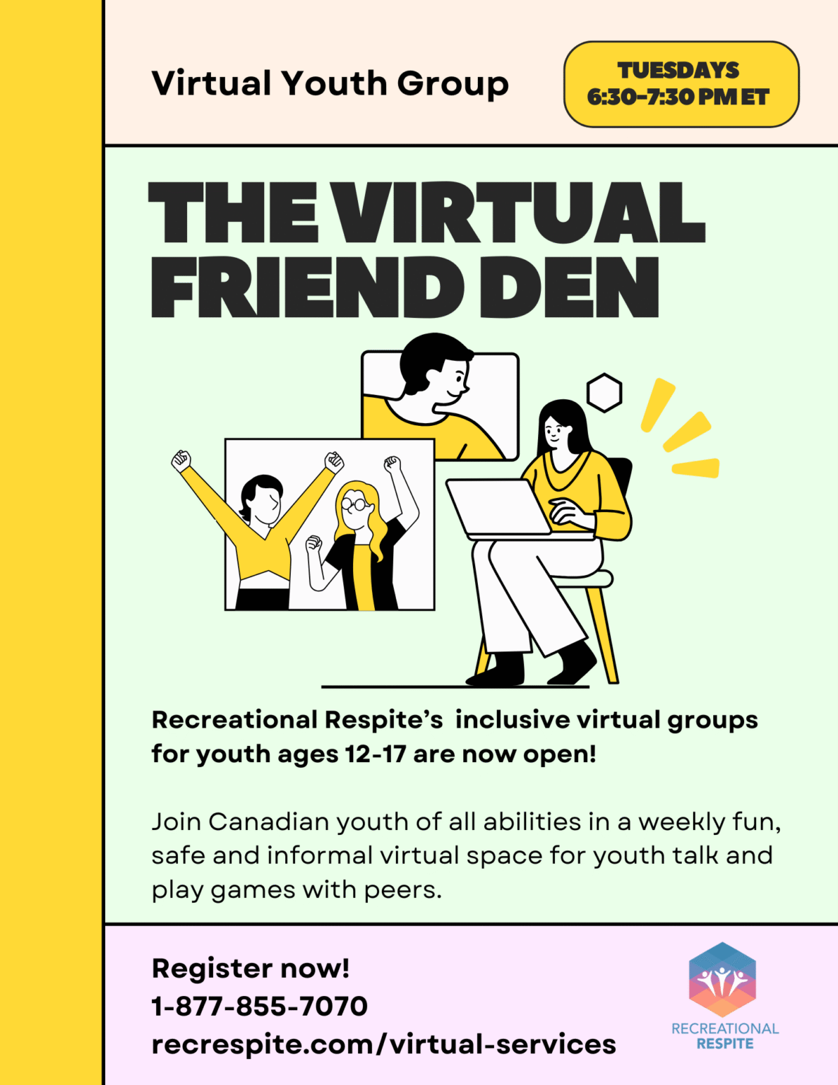 Virtual Groups for Youth - Recreational Respite